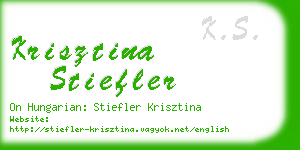 krisztina stiefler business card